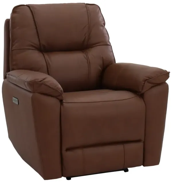Man Wah Leather Power Recliner