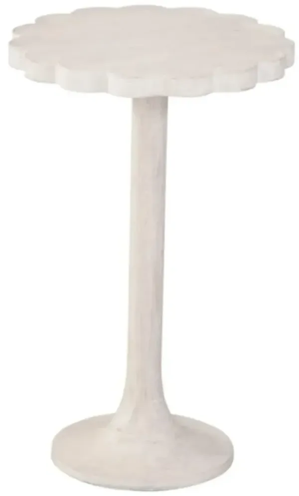 Bassett Mirror Keiran Sandblasted White Accent Table