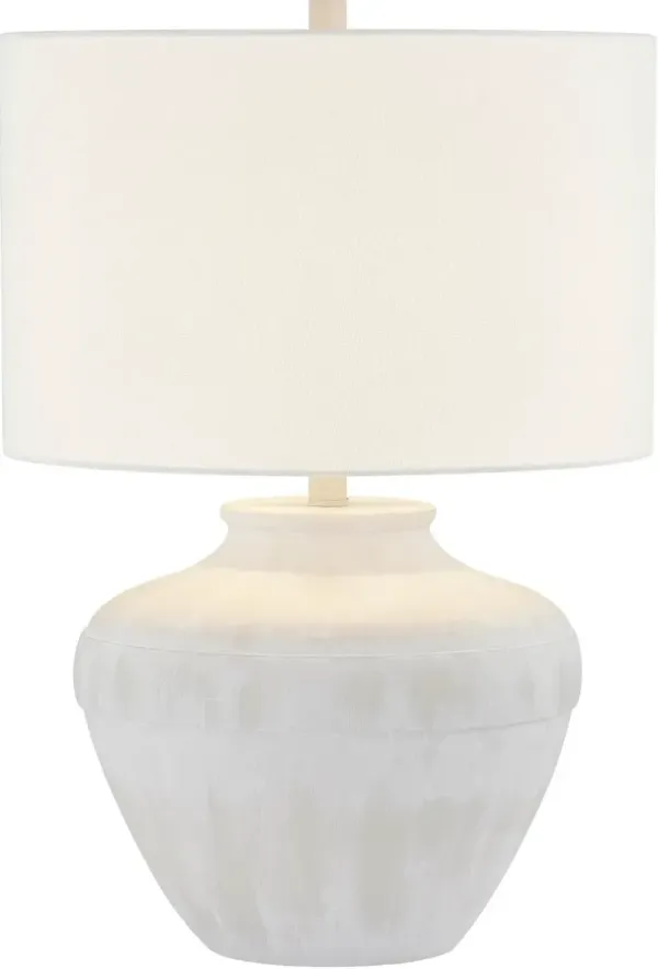 Forty West Paula Brushed Off White Table Lamp