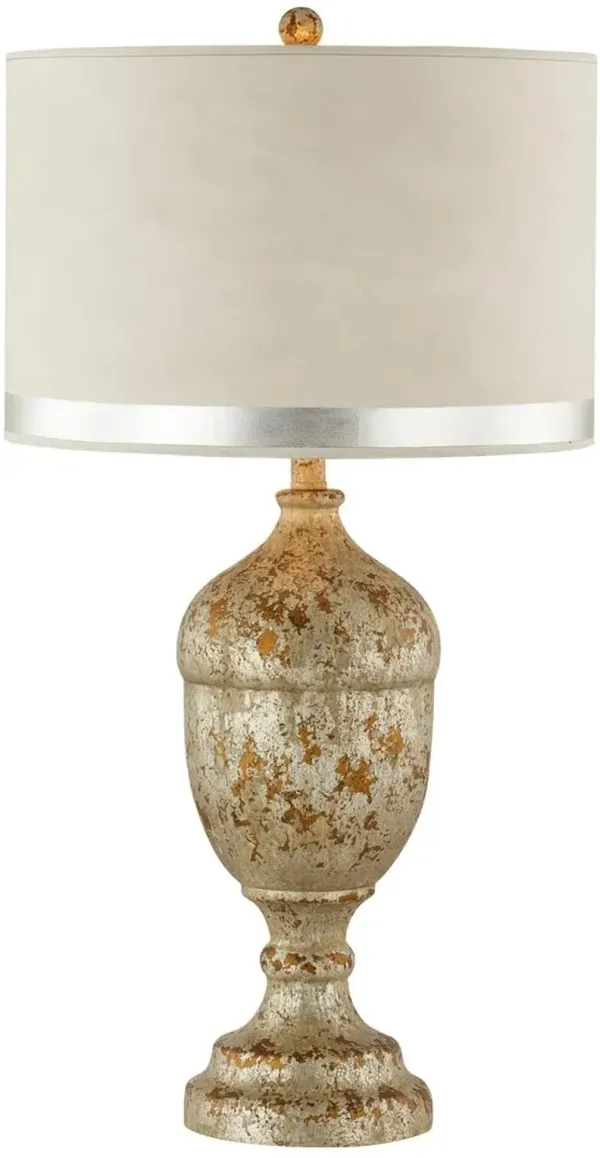 Forty West Amber Silver/Pewter Table Lamp
