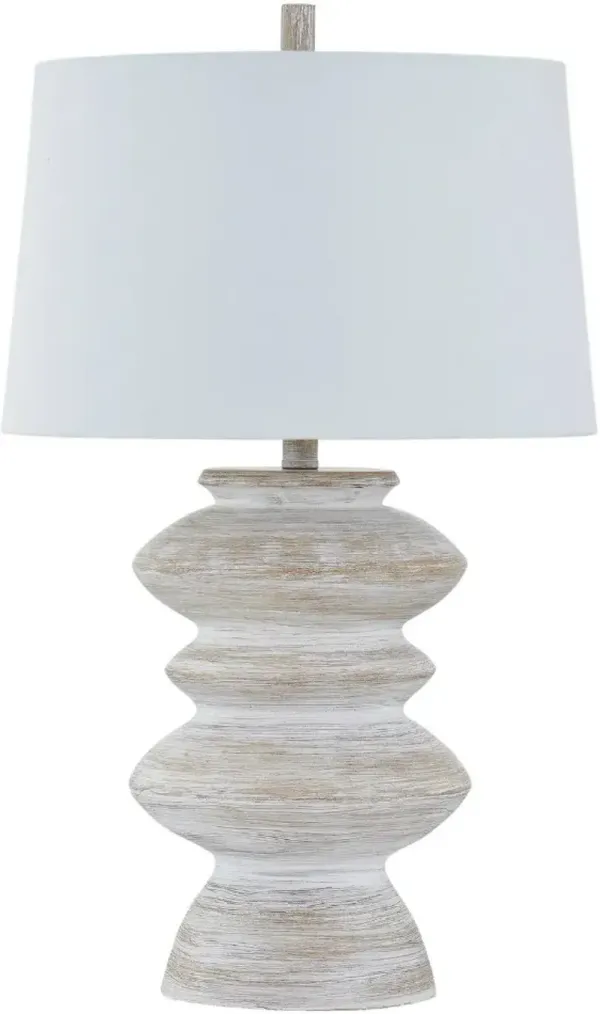 Forty West Arden White Washed Table Lamp