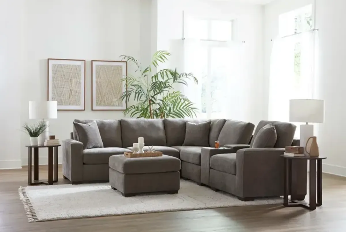 Peak Living Cardiff 3-Piece Mocha Sectional