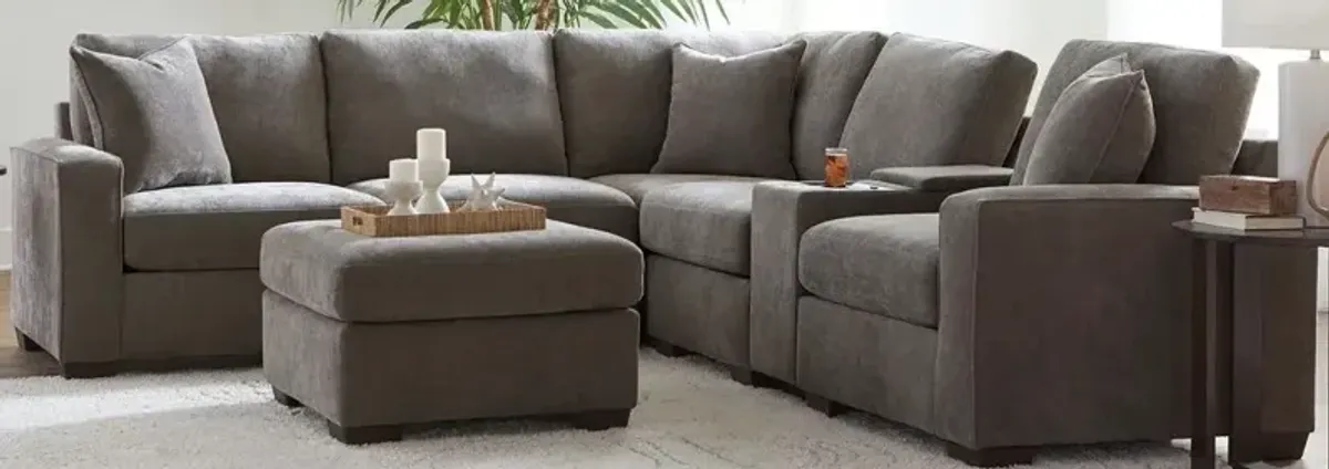 Peak Living Cardiff 3-Piece Mocha Sectional