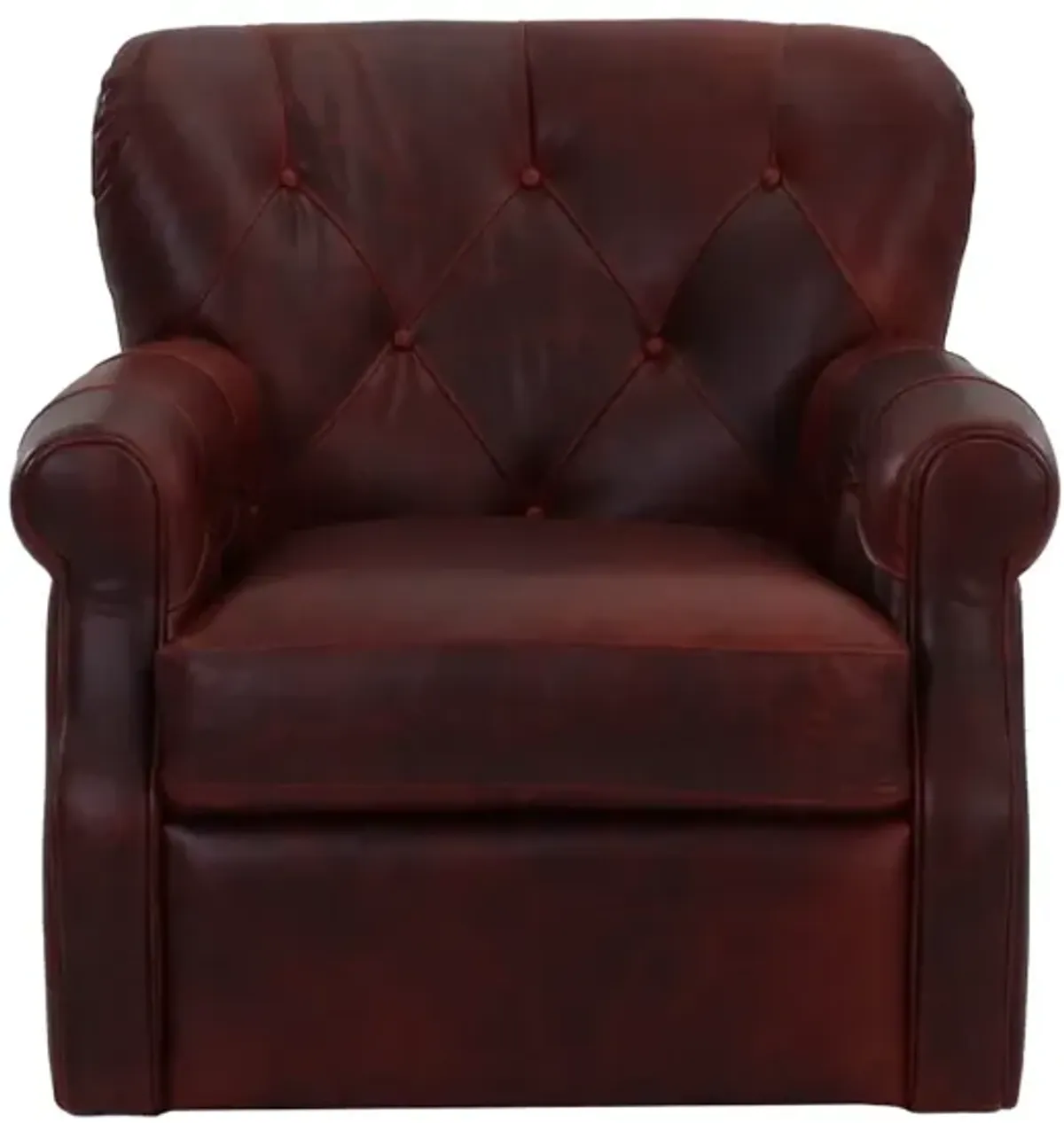Soft Line 7491 Bordeaux All Leather Swivel Chair