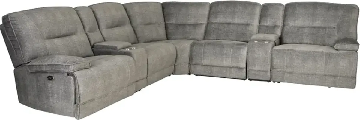 Behold Home Harbortown 7-Piece Charcoal Power Reclining Sectional