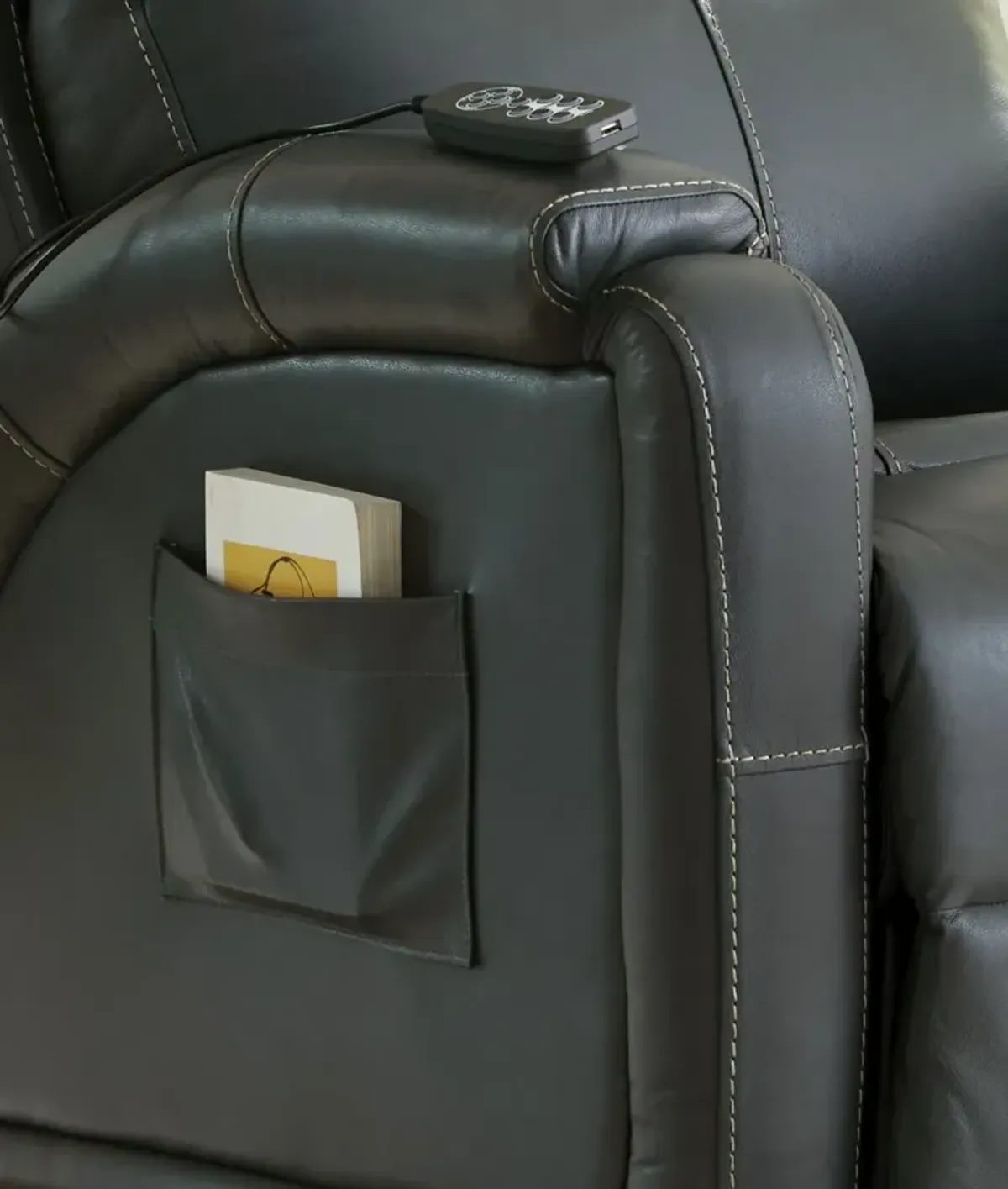 CatnapperÂ® Reliever Gunmetal Power Recliner