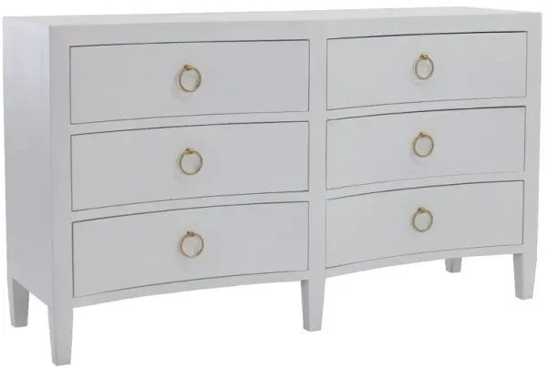 Elizabeth Ann Home Sunrise True White Linen Wrapped Dresser
