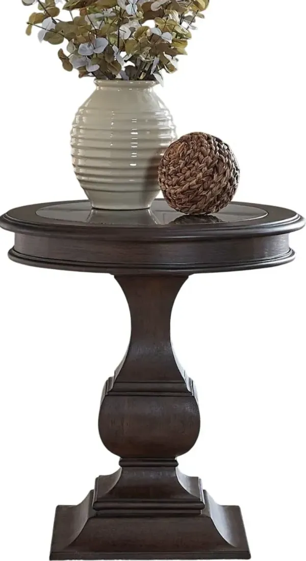 Liberty Furniture Provence Park Chateau Brown Round End Table