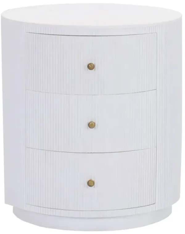 Elizabeth Ann Home Kenzie Rugged White End Table