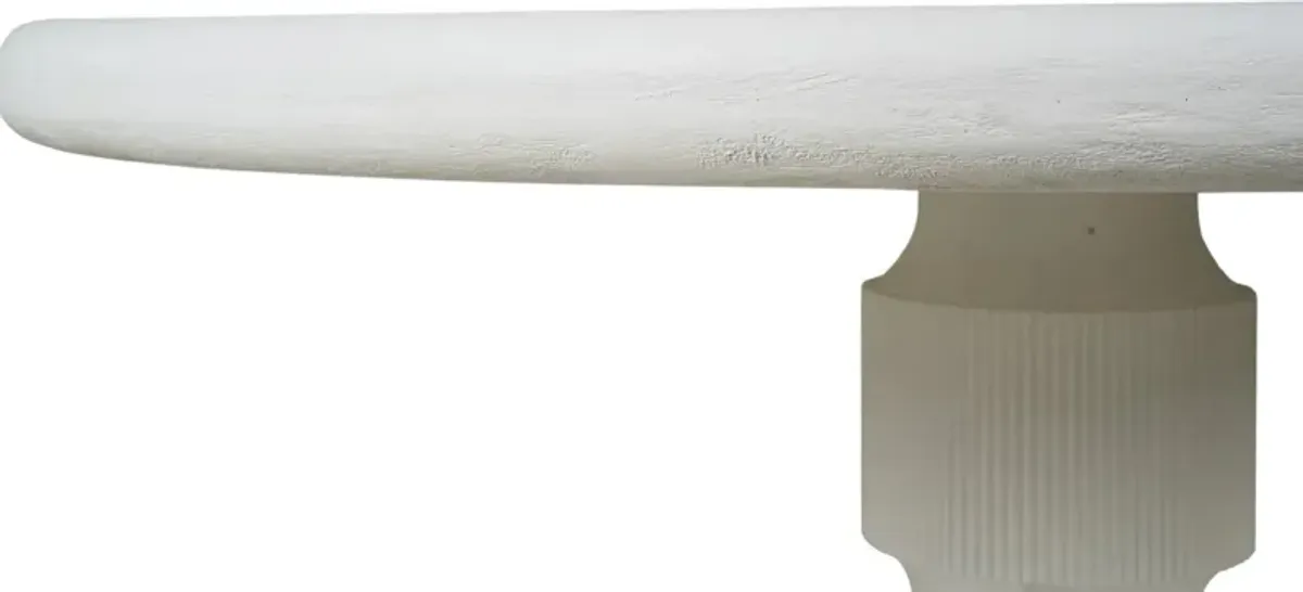 Elizabeth Ann Home Kenzie Rugged White Round Dining Table