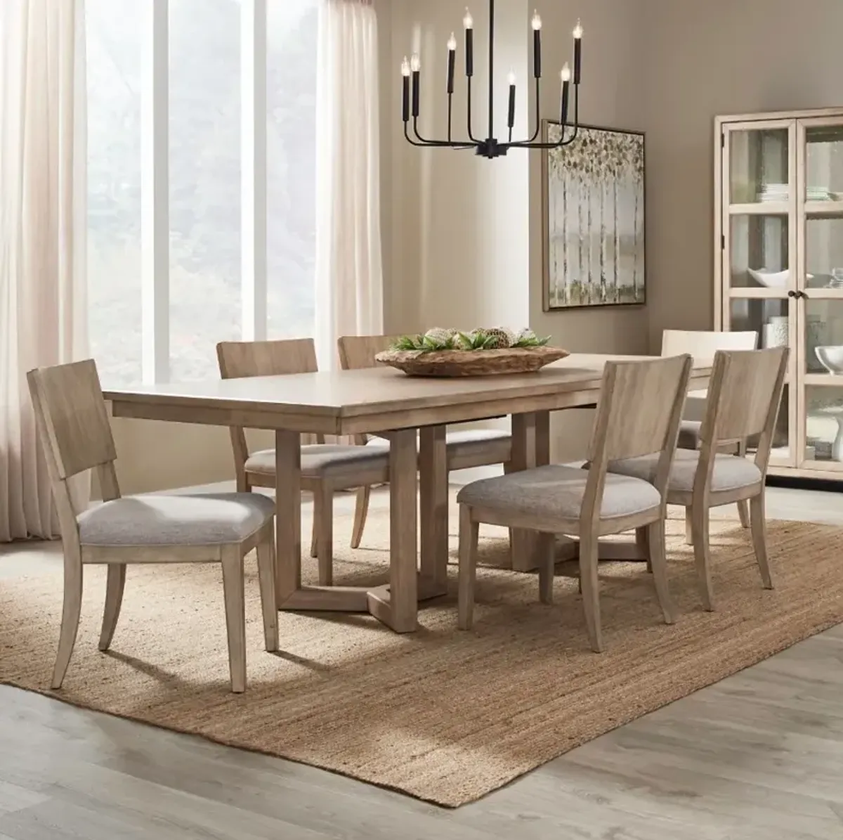 Liberty Furniture Proximity Place 7-Piece Barley Buff Dining Set