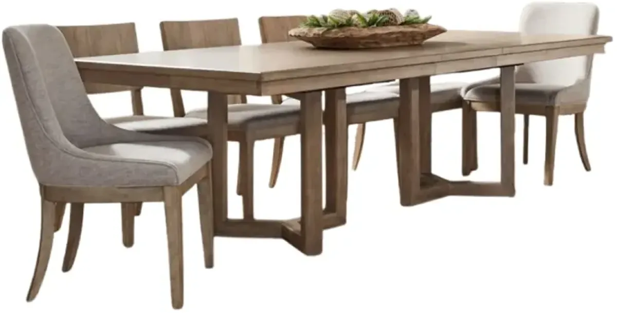 Liberty Furniture Proximity Place 7-Piece Barley Buff Pedestal Dining Set