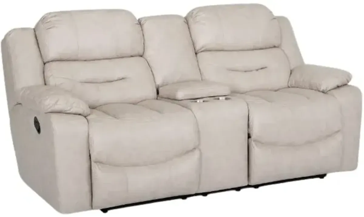 Franklin Decker Easter Buff Manual Reclining Console Loveseat