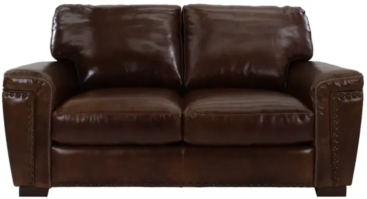 Soft Line 7892 Piazza Tobacco All Leather Loveseat
