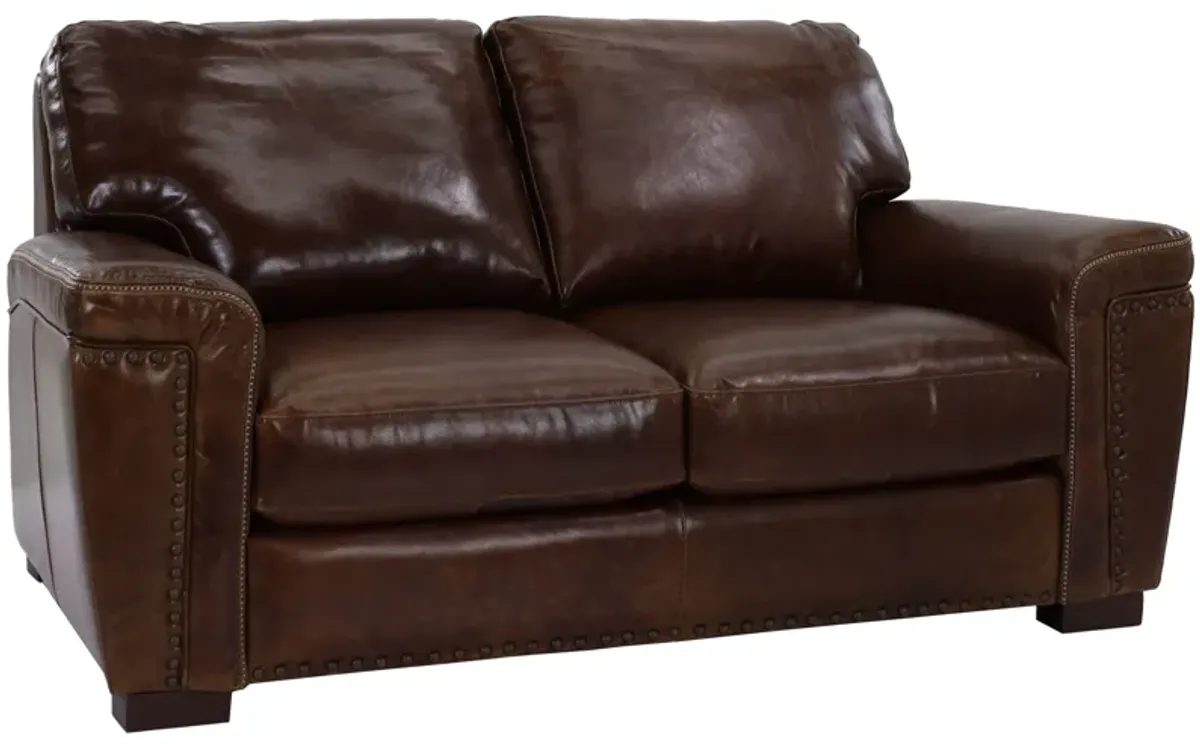 Soft Line 7892 Piazza Tobacco All Leather Loveseat
