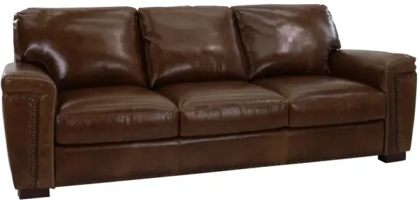 Soft Line 7892 Piazza Tobacco All Leather Sofa