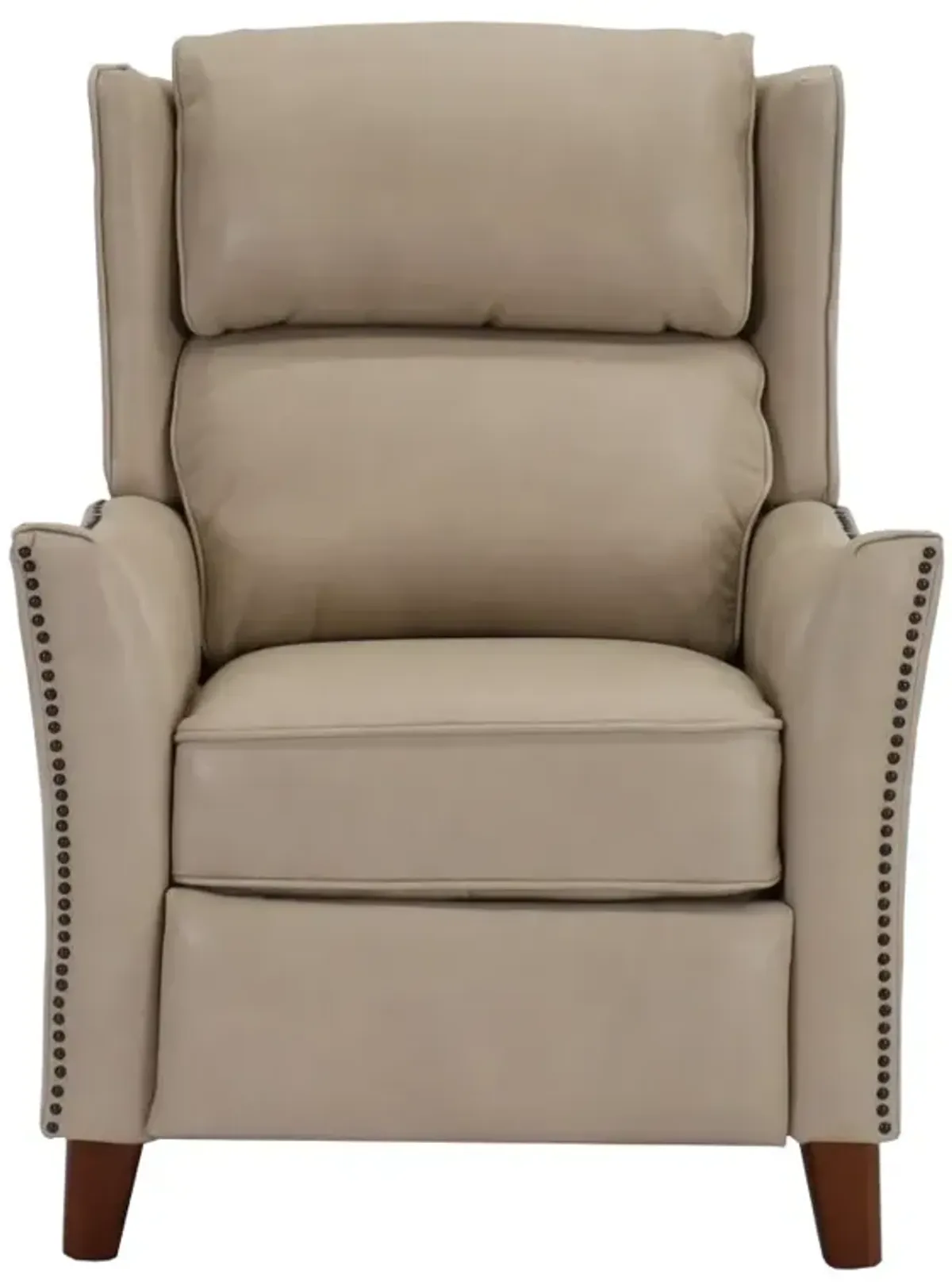 Man Wah Ivory Leather High Leg Recliner