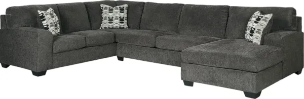 Signature Design by AshleyÂ® Ballinasloe 3-Piece Smoke Right-Arm Facing Sectional and Chaise