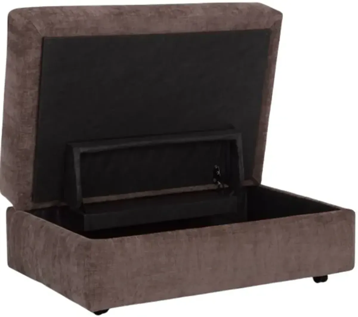Franklin Talise Saganga Mink Storage Ottoman with Caster Legs
