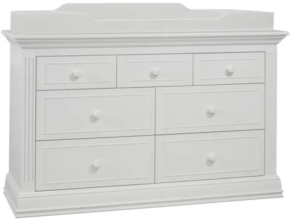 Sorelle Furniture Providence Vintage White Youth Double Dresser with Topper