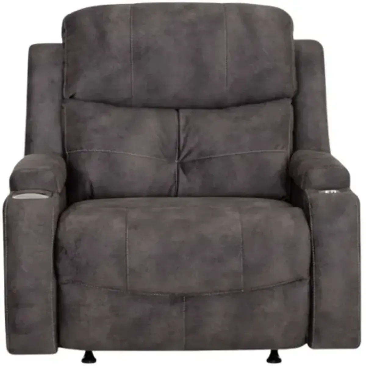 Franklin Arlington Monroe Ebony Chair and a Half with Power Recliner