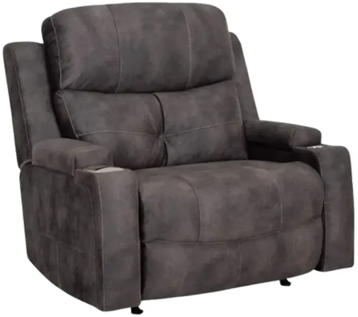 Franklin Arlington Monroe Ebony Chair and a Half with Power Recliner