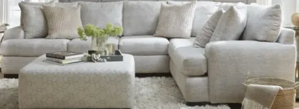 Albany Industries Gabriella 2-Piece Zaftig Parchment Sectional