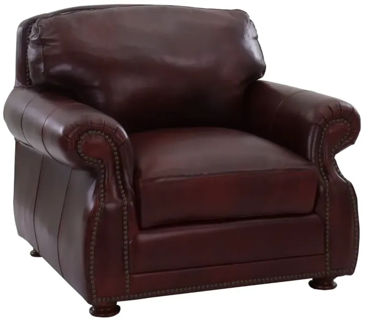 USA Premium Leather Bordeaux Chair