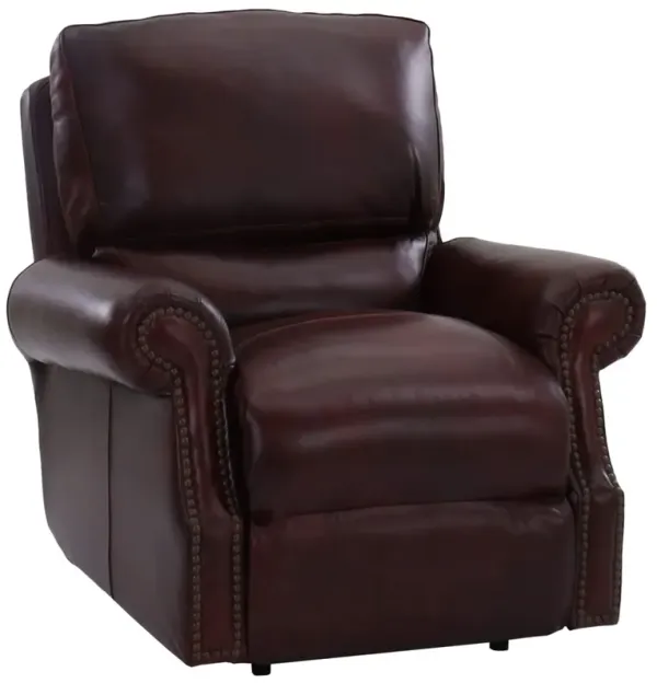 USA Premium Leather Bordeaux Power Recliner