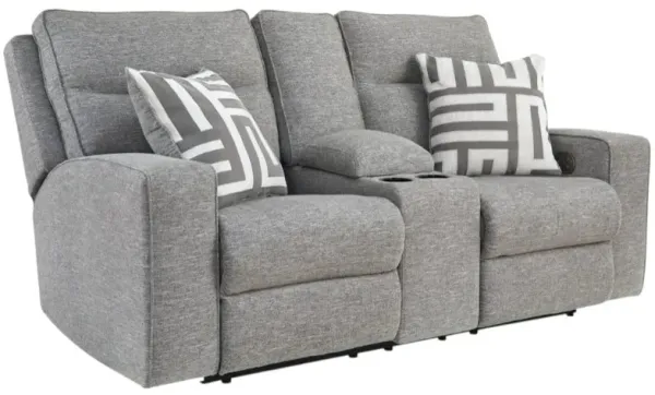 Signature Design by AshleyÂ® Biscoe Pewter Power Reclining Loveseat
