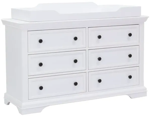 EA Baby Portico White Double Dresser with Topper