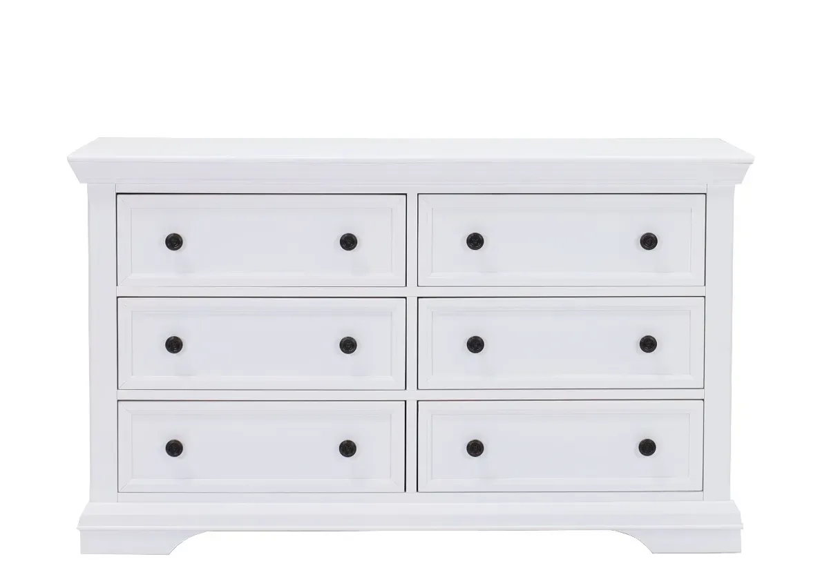 EA Baby Portico White Double Dresser
