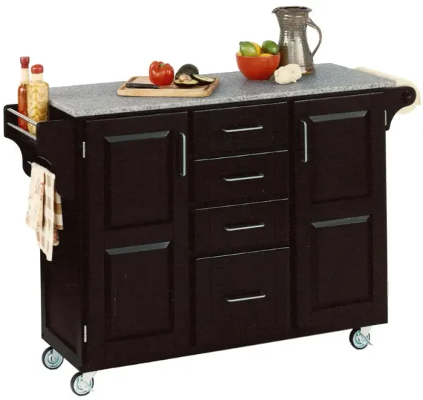homestylesÂ® Create-a-Cart Black/Granite Kitchen Cart