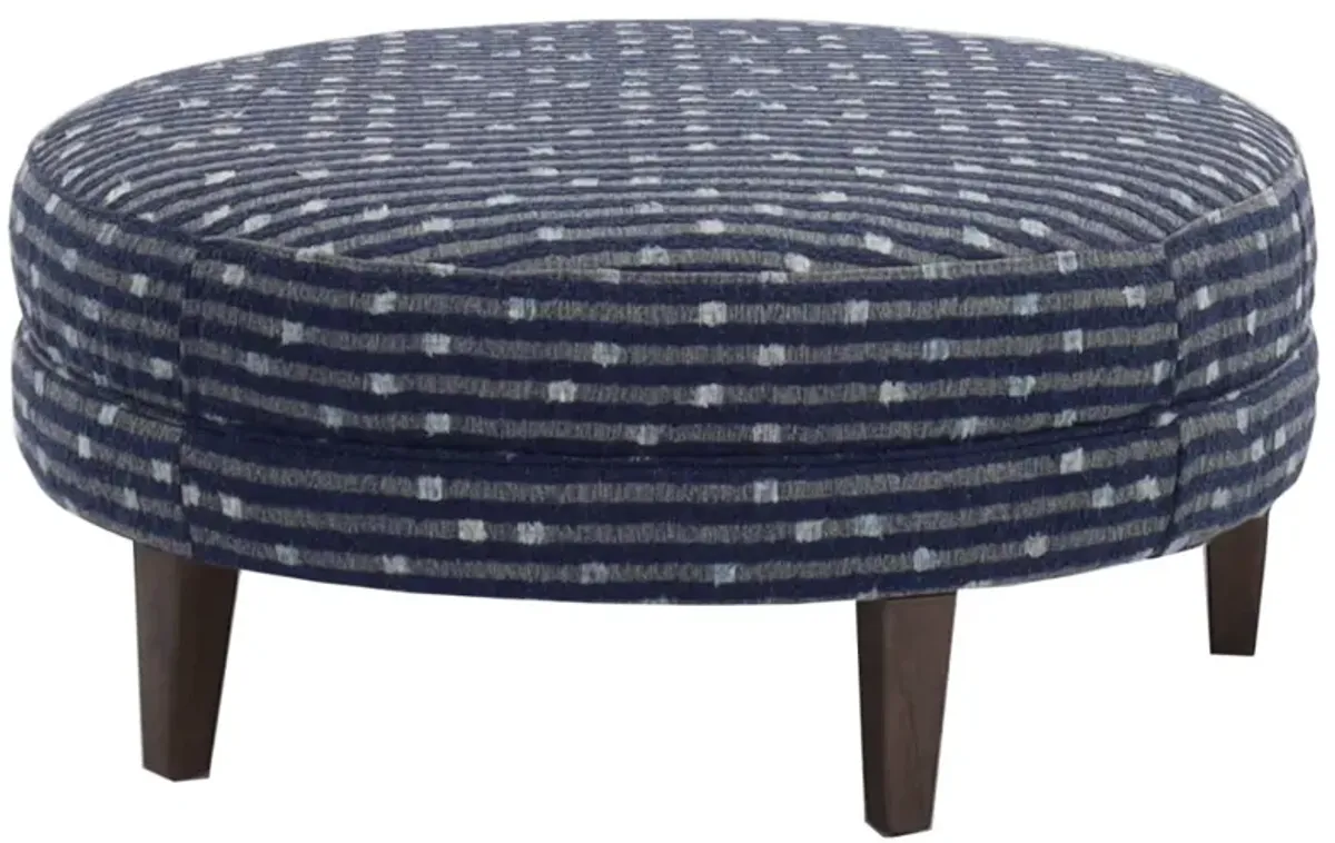 Mayo 9131 Sapphire Round Cocktail Ottoman