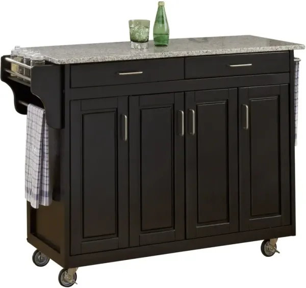 homestylesÂ® Create-a-Cart Black/Granite Kitchen Cart