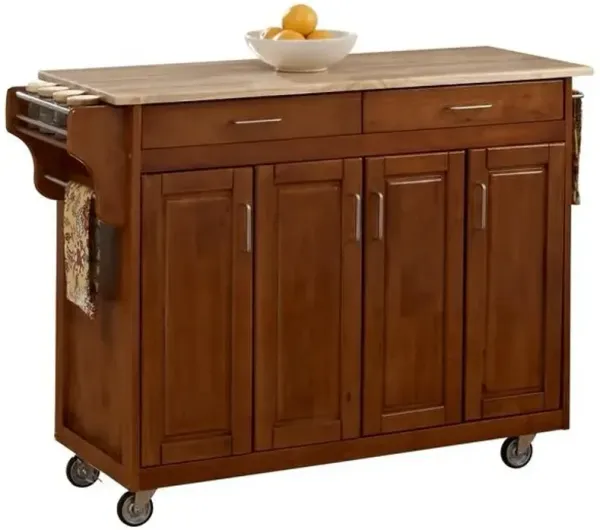 homestylesÂ® Create-a-Cart Cottage Oak/Natural Wood Kitchen Cart 
