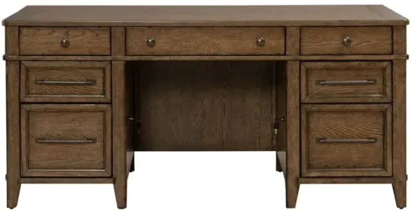 Liberty Furniture Carolina Park Amber Brown Jr Executive Desk