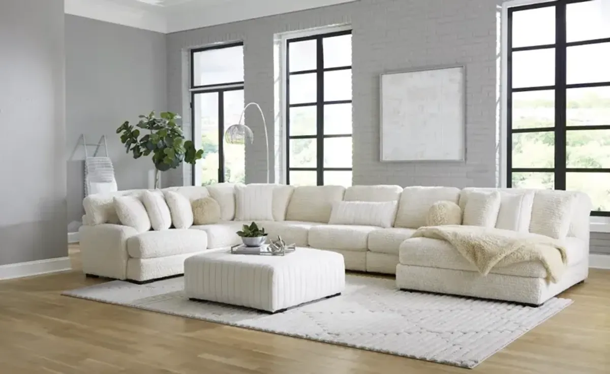 Albany Industries Doodle Ivory Ottoman