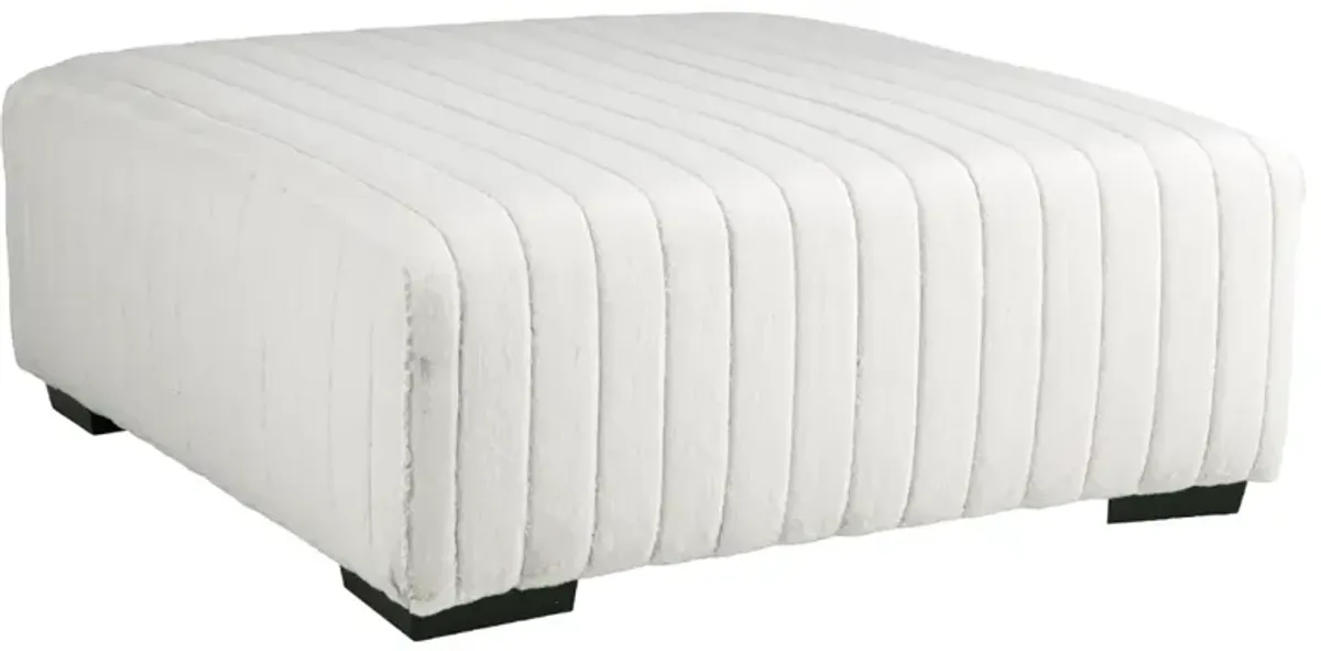 Albany Industries Doodle Ivory Ottoman