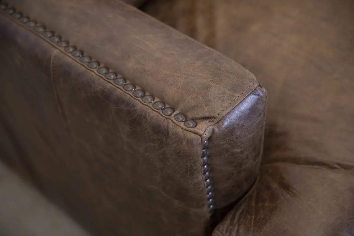 USA Premium Leather Furniture 9397 Ancient Brown All Leather Chair