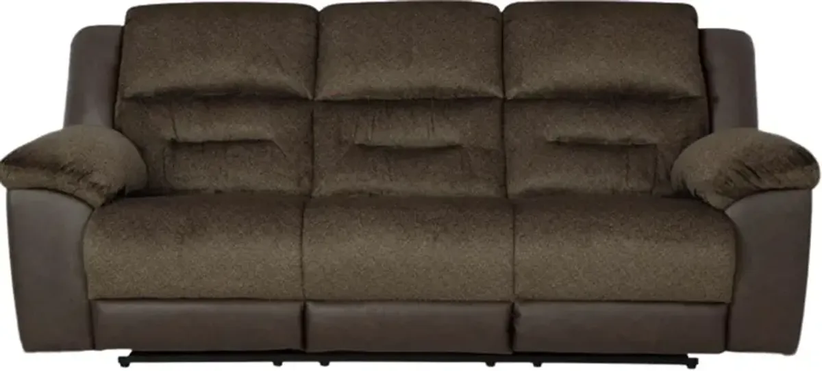 BenchcraftÂ® Dorman Chocolate Manual Reclining Sofa