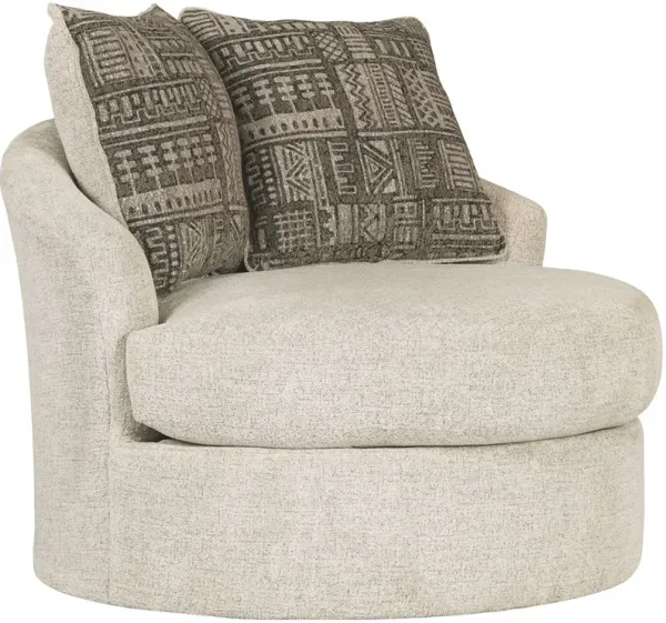 Signature Design by AshleyÂ® Soletren Stone Swivel Accent Chair