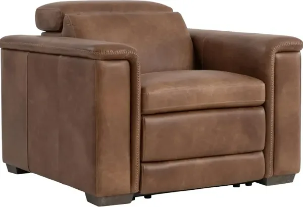 Bernhardt Lioni Brown Power Reclining Chair