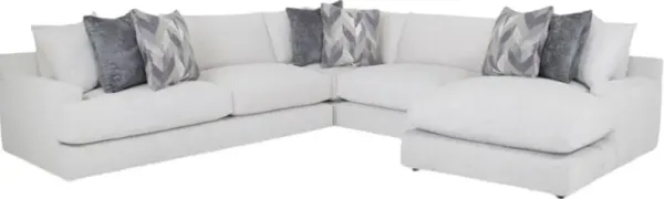 Franklin Alistair 3-Piece Cotton Sectional with Chaise