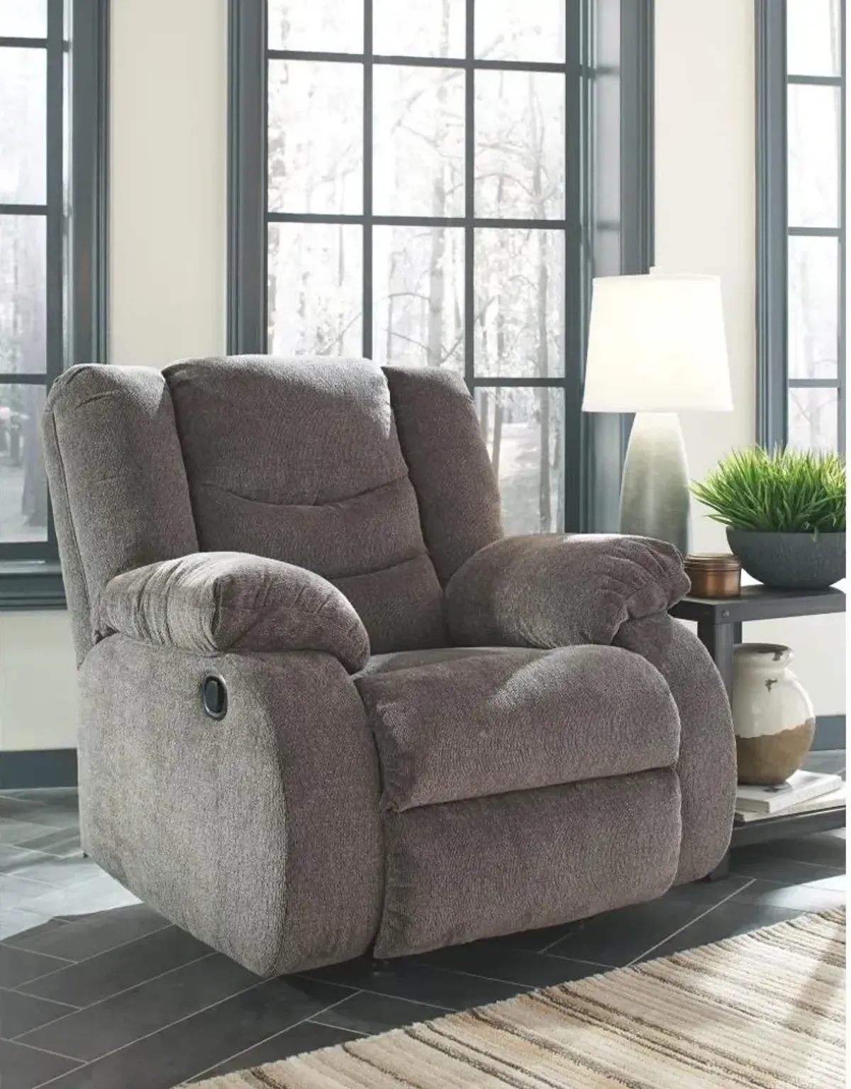 Signature Design by AshleyÂ® Tulen Gray Rocker Recliner