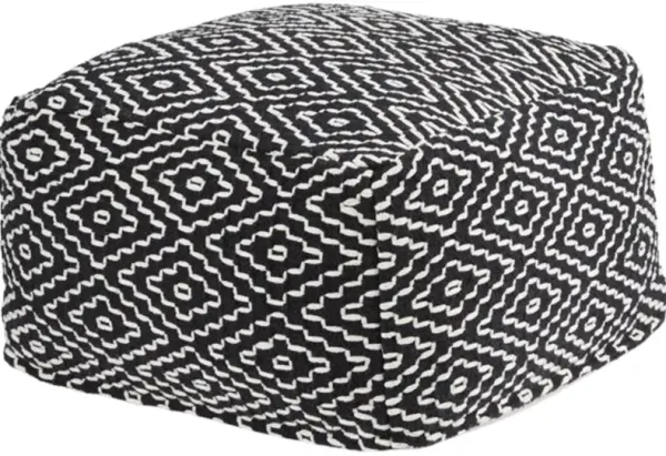 Signature Design by AshleyÂ® Jasett Black/Ivory Pouf