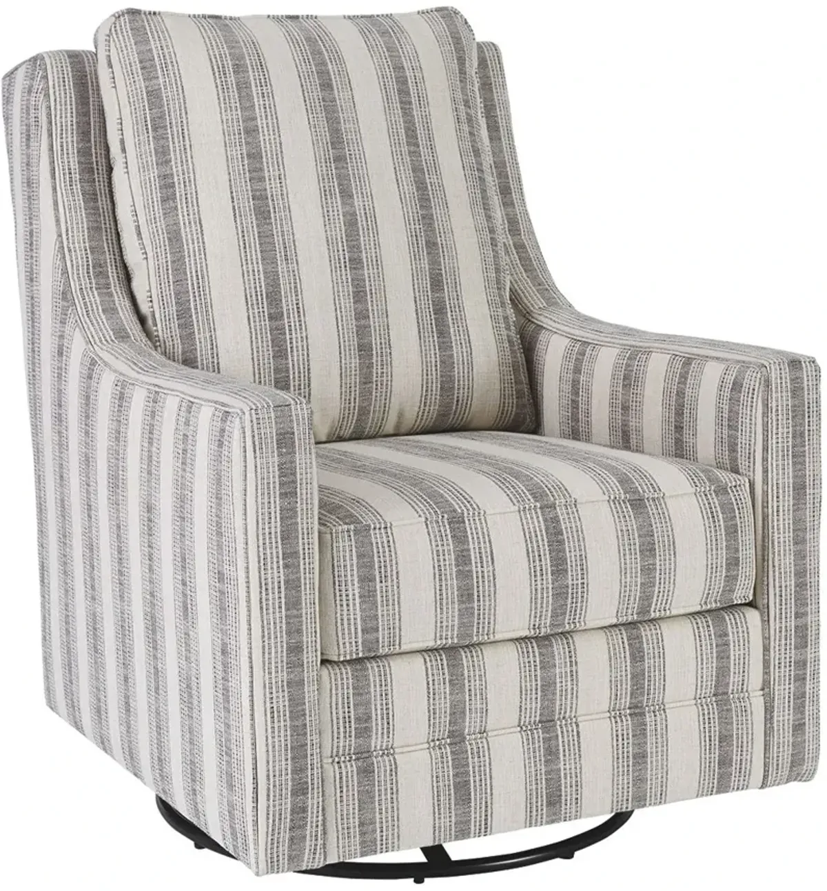 Signature Design by AshleyÂ® Kambria Black/Ivory Swivel Glider Accent Chair