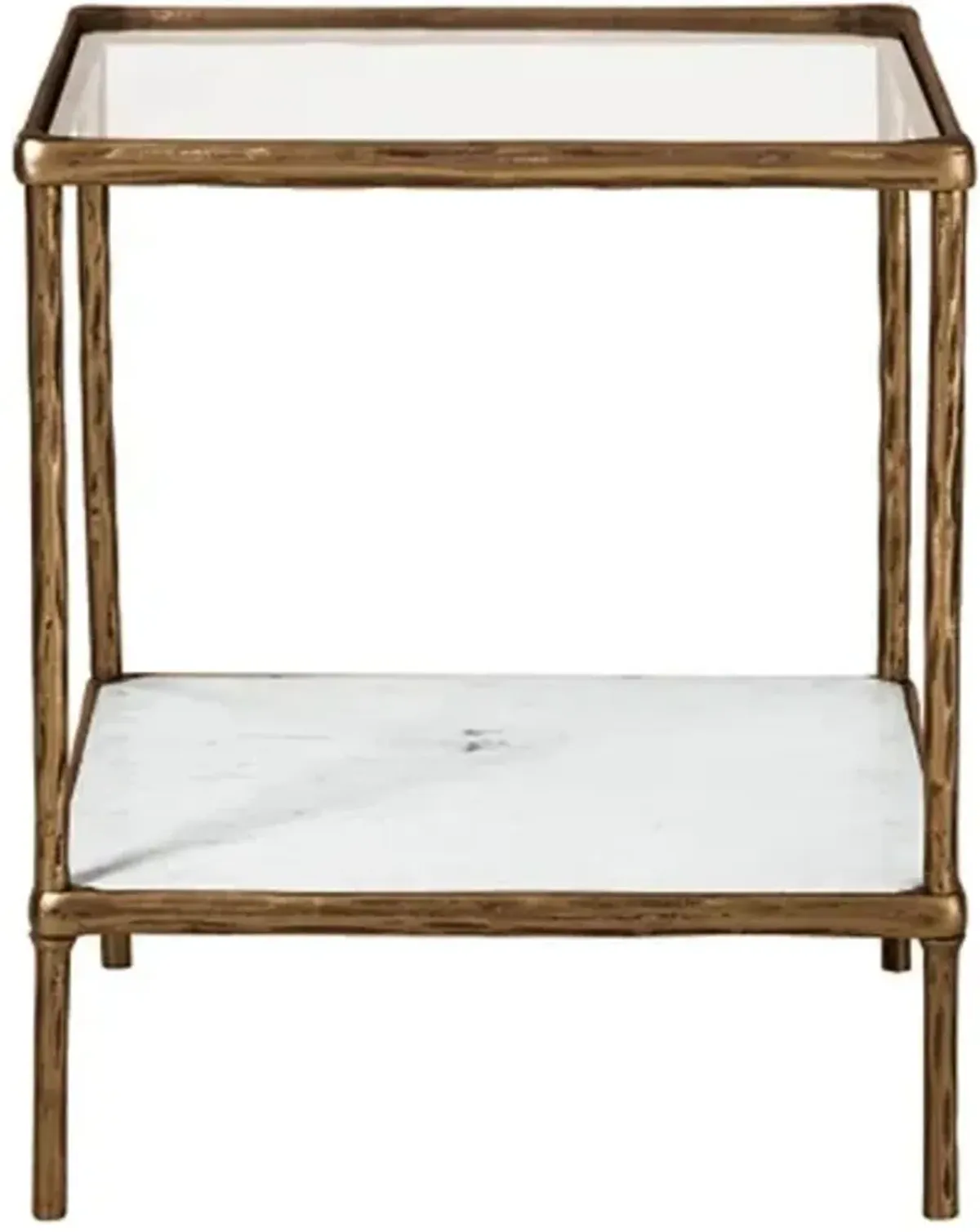 Signature Design by AshleyÂ® Ryandale Glass Top Accent Table with Antique Brass Base