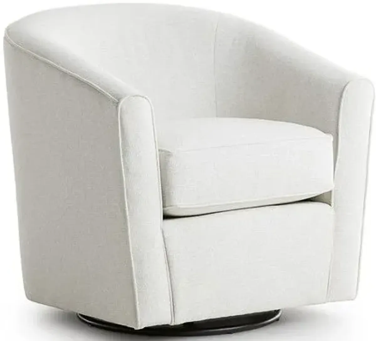 Kevin Charles Fine UpholsteryÂ® Asheville Hailey Light Beige Swivel Glider