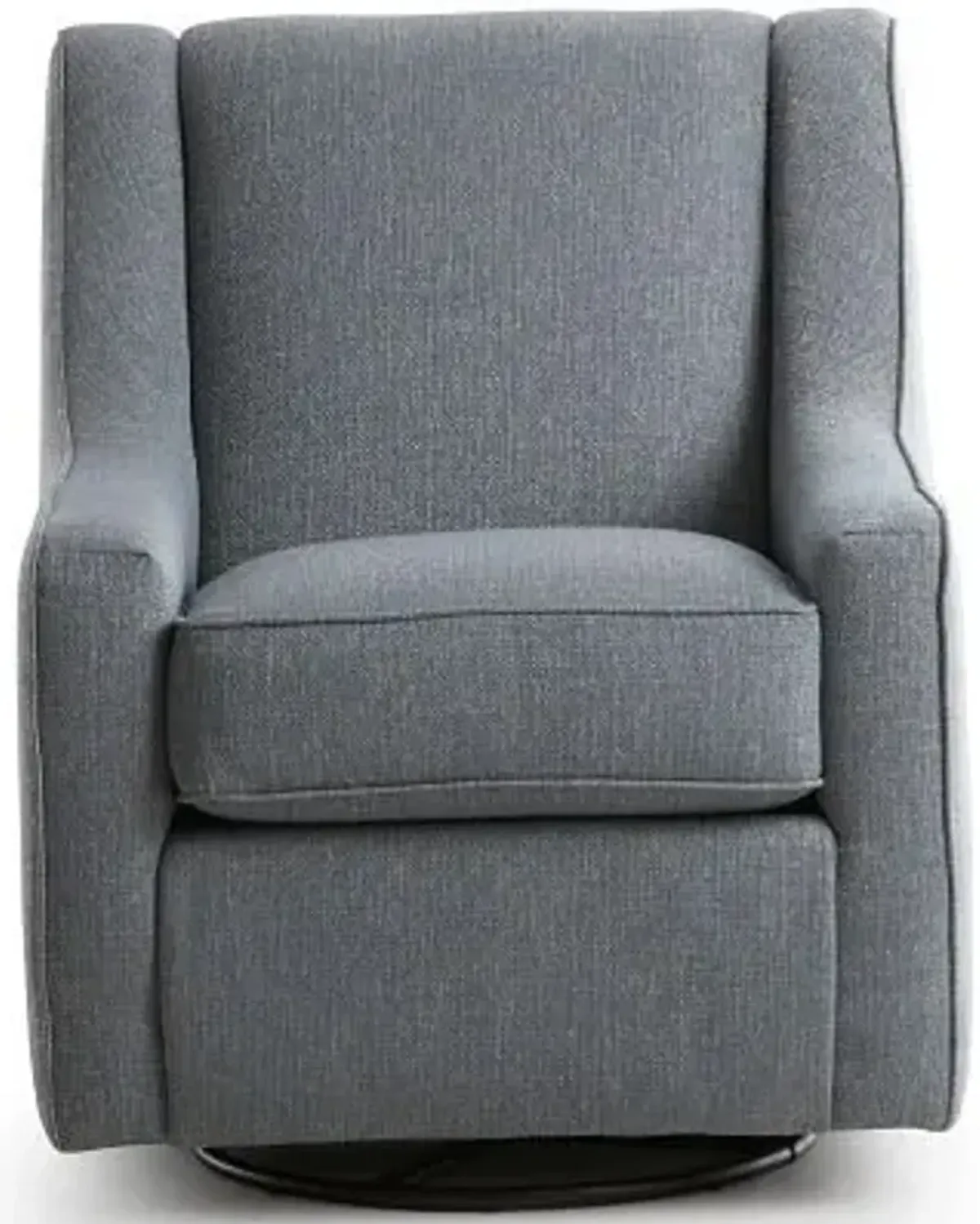 Kevin Charles Fine UpholsteryÂ® Austin Sugarshack Blue Swivel Rocker Glider